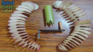How To Make A Simple  Spiral Potato Cutter At Home || DIY Spring Potato Machine ||