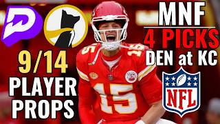 PRIZEPICKS UNDERDOG MONDAY NIGHT FOOTBALL NFL MNF 14th 9/14 BEST PLAYER PROPS TODAY! CHIEFS BRONCOS