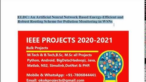 ELDC An Artificial Neural Network Based Energy Efficient and Robust Routing Scheme for Pollution Mon