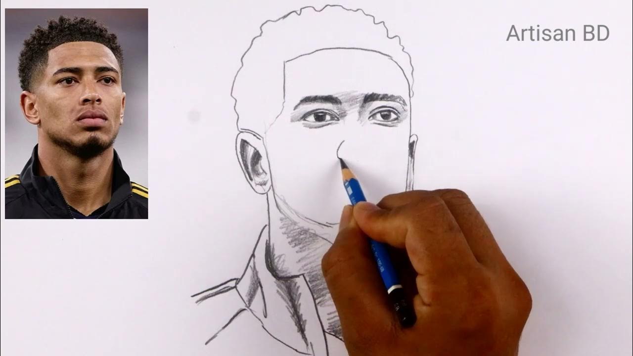 How to draw Jube Bellingham Real Madrid Pencil Sketch Realistic