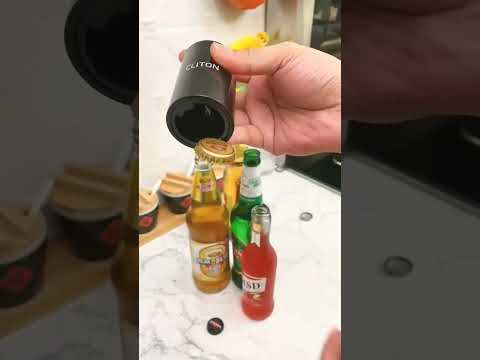 Bottle Opener, Metal Automatic Magnetic Glass Bottle Cap Openers #asmr #asmrsounds #foryou