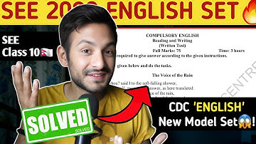 SEE Class 10 English New Model Questions 2081 with Full Solution🔥| Anurag Silwal