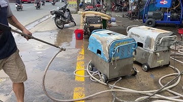 Bắn cát ướt dùng máy áp lực cao/Den-Sin 500bar 30lit