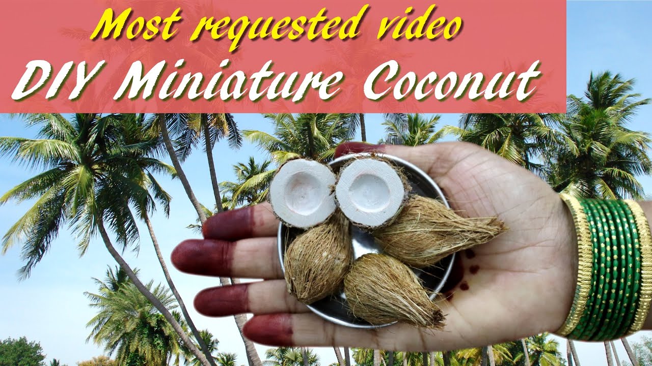 DIY miniature Coconut I Quick & Easy Mini Coconut making I Mini FoodTube I  How to make Mini Coconut 