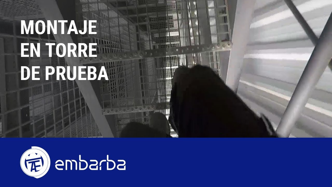 Montaje #ascensor Embarba Eco 82-180º - MONTAJE EN TORRE DE PRUEBA