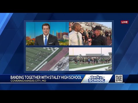 Staley High School Marching band performs on KMBC 9 First News 2023