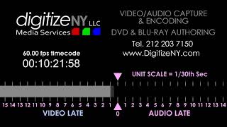 DigitizeNY.com 60 minute Audio Sync Test 1080p 60.00 FPS