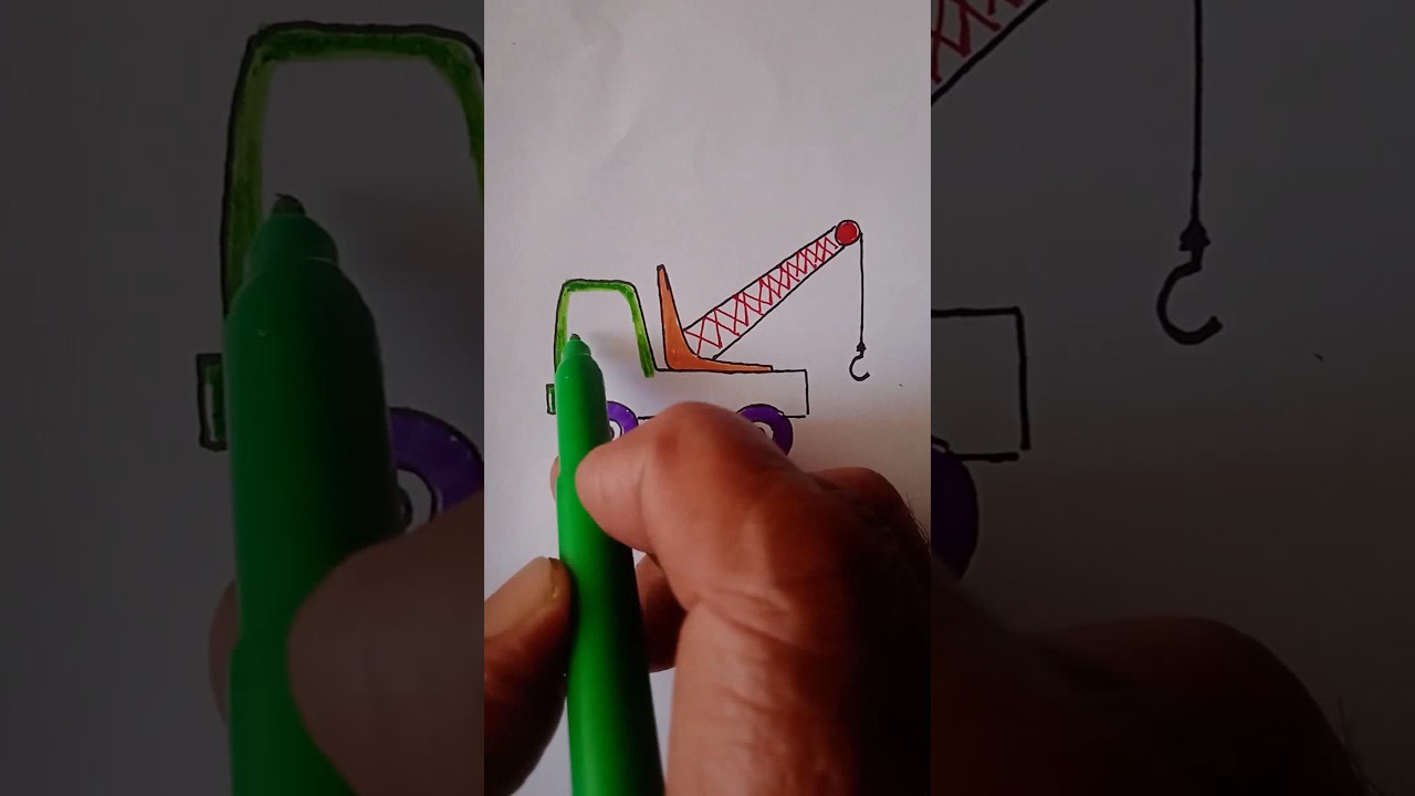 # shorts # A Cartoon crane # Youtube Video # Machinery