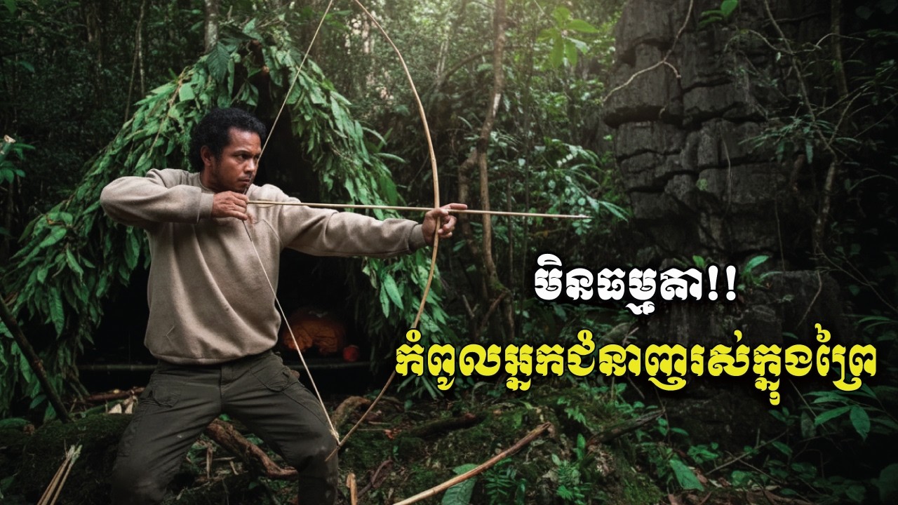 មិនធម្មតា! កំពូលជំនាញរស់រានមានជីវិតក្នុងព្រៃ | សាងសង់ជម្រក ធ្វើធ្នូព្រួញ និងបរបាញ់! 🏕️🏹