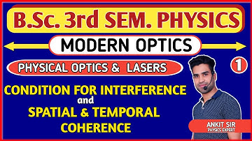 |L1| Condition for Interference | Spatial & Temporal Coherence| Modern Optics | B.Sc.3rd sem Physics