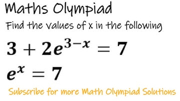 Exponential Function with e | 3+2e^3-x = 23 |  Math Olympiad | Solving with Natural Log