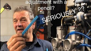 Bing 54 carburetor adjustment with a pencil