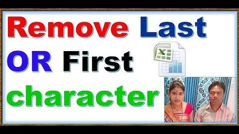 remove last character in excel | Remove First or Last Character From Text String in Excel|