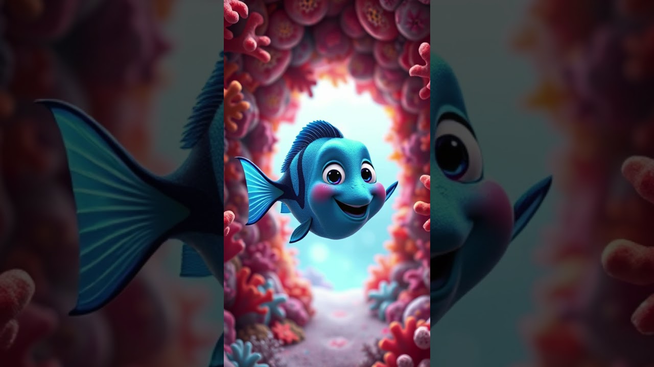 Small Fish’s Escape: Persistence in the Coral Maze 🐟🌊||  #animation  #cartoon  #nature  #nevergiveup