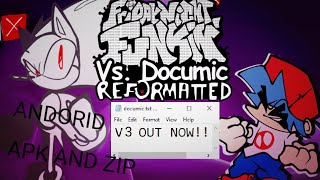 FNF Vs Documic V3 Android APK And ZIP Files!