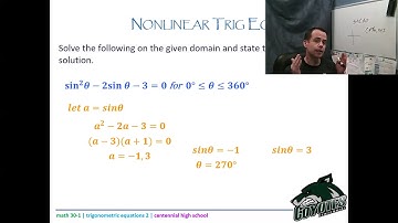 Math 30-1 - Lesson 4.2 - solving trig equations part 2