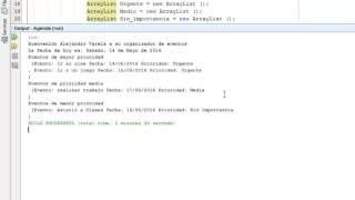 Organizador de eventos programado en java