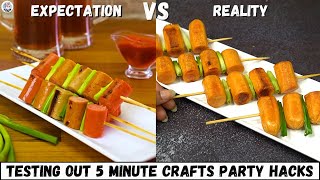 TESTING OUT VIRAL 5 MINUTE CRAFTS FOOD HACKS | Testing Viral New Year Party Food Hacks | HungerPlans