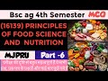 Principle of Food Science and Nutrition objective question | Food and nutrition Multiple Choice Ques