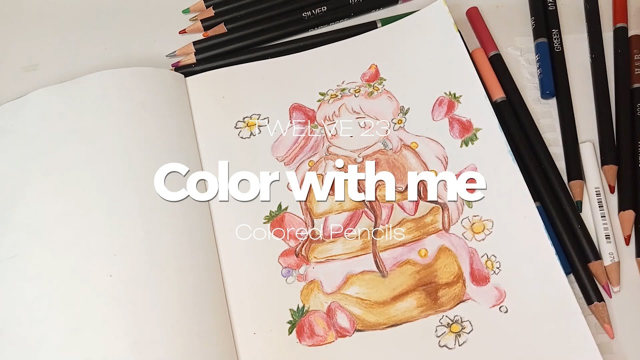 Art vlog 🌱: Color with me / colored pencils💫 - YouTube