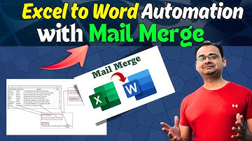 How to do Excel to Word Automation with Mail Merge Function✅