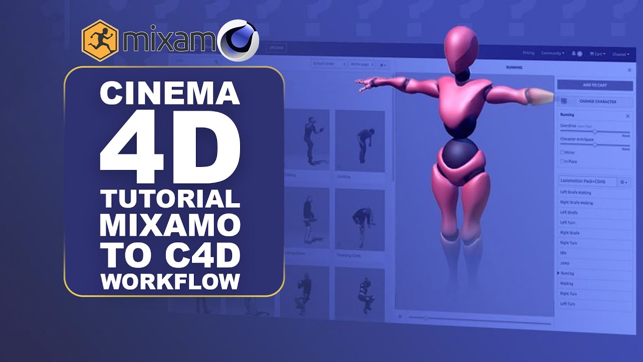 Cinema 4D Tutorial Mixamo to C4D Workflow - YouTube