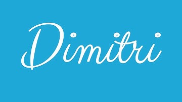 Learn how to Sign the Name Dimitri Stylishly in Cursive Writing