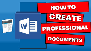 How to create professional Documents wit Microsoft Word