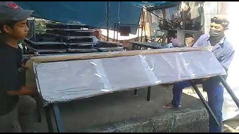 Meeting table with modesty foldable