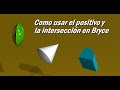 Tutorial de Bryce 7.1 No. 05 Como usar el positivo y la intersección en Bryce