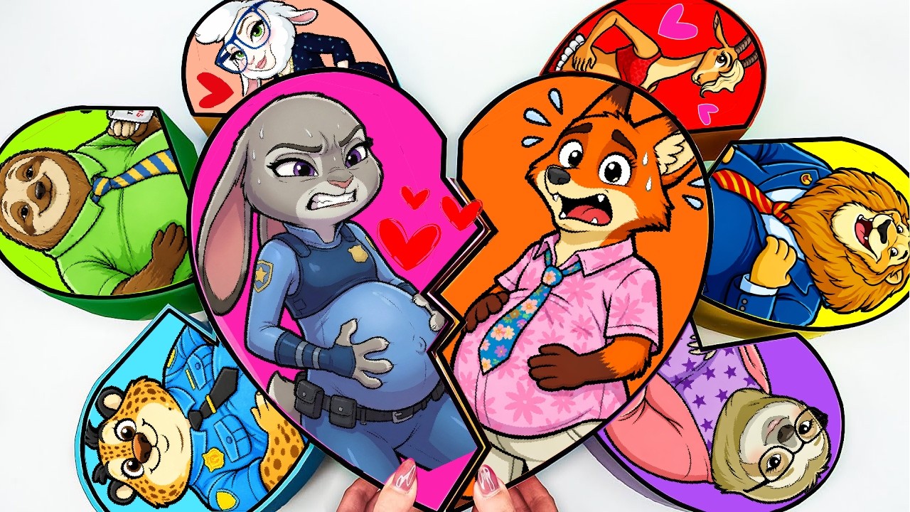 NICK x JUDY IS PREGNANT ?!🐰🦊 What’s Inside the ZOOTOPIA 2 Pregnant Heart ?✨Paper DIY | ASMR