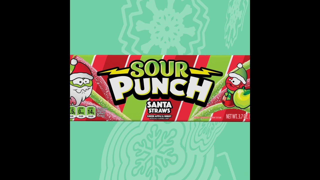 Sour Punch Santa Straws 