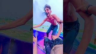 Reverse Climbing On Water Slide Fail POV ! 💦🛝😂 Ultimate Fun 🤣