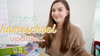 PRE-K HOMESCHOOL UPDATE  ✏️✨ | making changes, what worked, what didn't, what I've enjoyed!