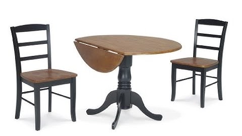 international concepts 3 piece 42 inch dual drop leaf pedestal table with 2 madrid chairs black cher