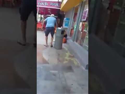 Turista echa ácido afuera de un oxxo para correr a niña indígena en Cancún