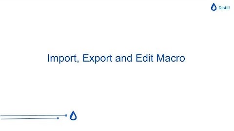 How to Import, Edit and Export Macros