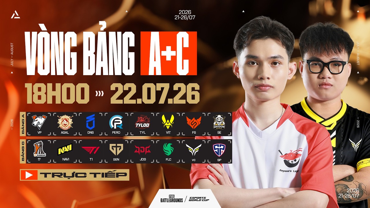 🏆 [EWC 2026] VÒNG BẢNG - BẢNG A & C | PUBG: BATTLEGROUNDS