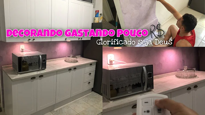 Decorao na cozinha | coloquei o papel de parede | ...
