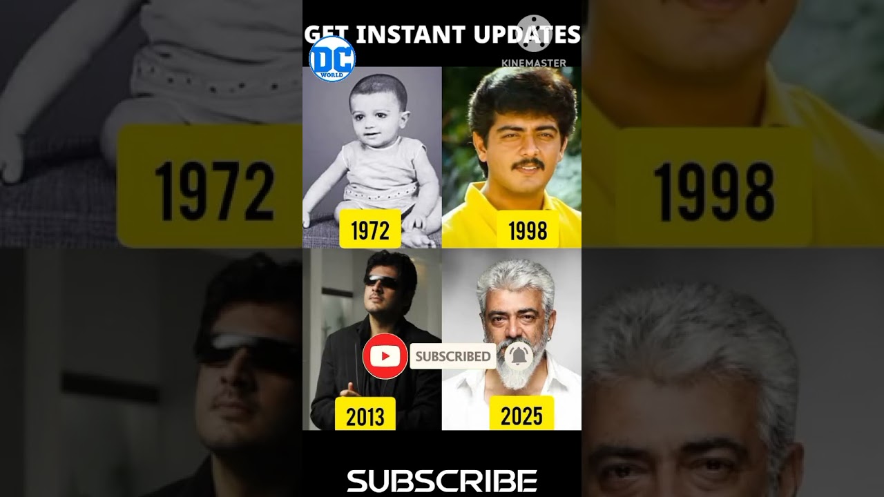Superstar Ajith Epic Transformation Then vs Now  Childhood to Now Rare Pics 