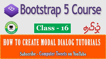 16 How to create a Modal Dialog using Bootstrap 5 in Tamil | Bootstrap 5 crash course modal dialog