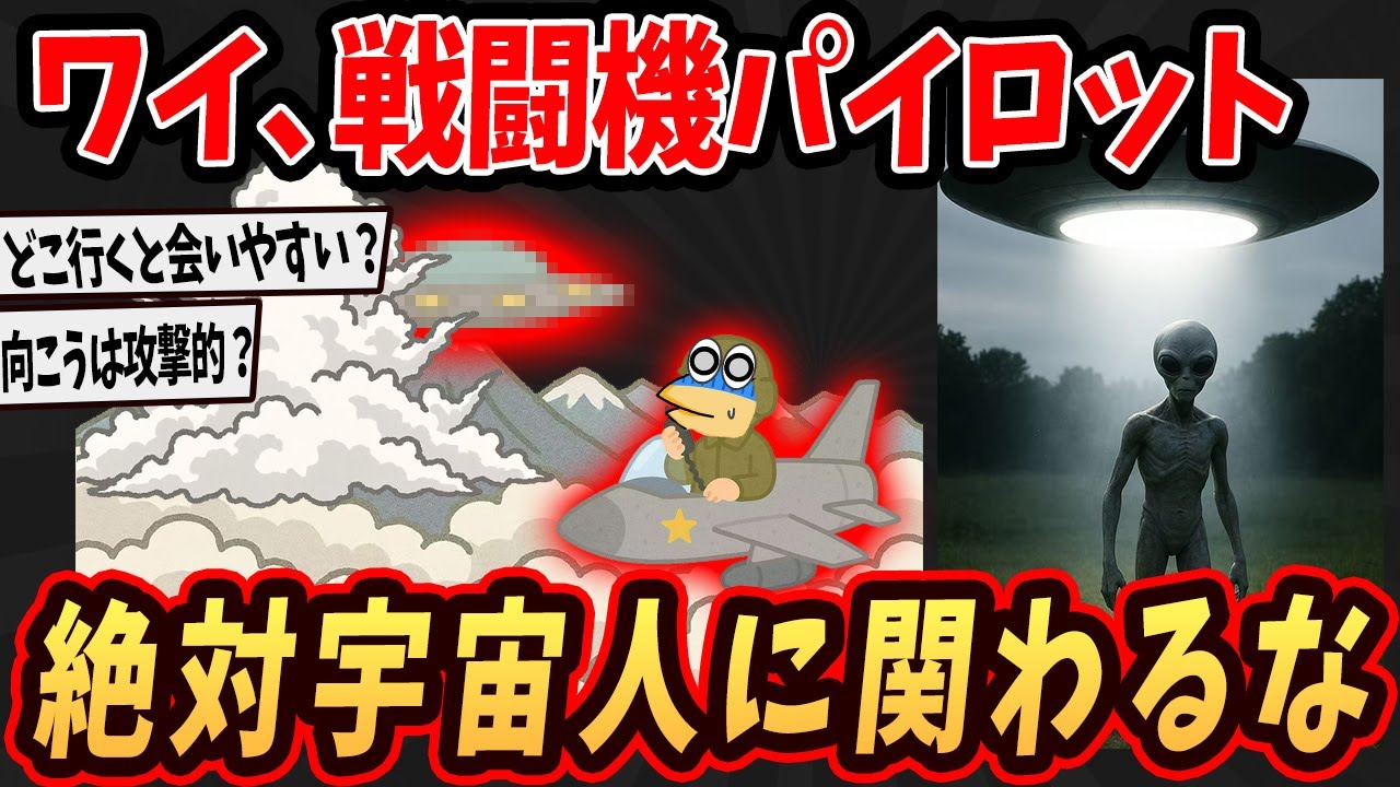 【2ch面白いスレ】ワイ、戦闘機乗ってるけど宇宙人にだけは関わったらいけない理由語るで...【ゆっくり解説】