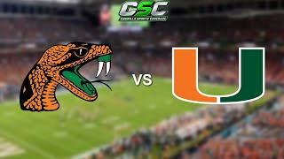 FAMU vs #7 Miami College Football livestream