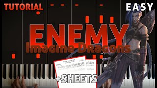 How to play the ARCANE OST 'Enemy' by Imagine Dragons on Piano | + SHEETS