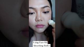 can you see the difference? face oil absorbing roler