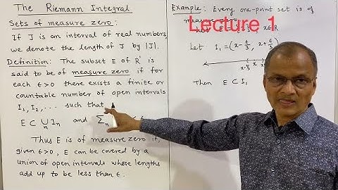 The Riemann Integral: Sets of Measure Zero. Lecture 1. #riemannintegral #realanalysis
