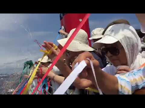 ピースボート94回クルーズ、横浜出向の様子