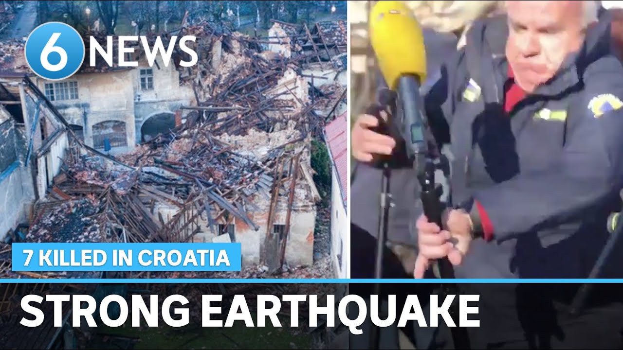 Watch the moment earthquake hits in Croatia