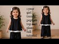 1 year girl trendy peplum top and plazo full tutorial #babydress 