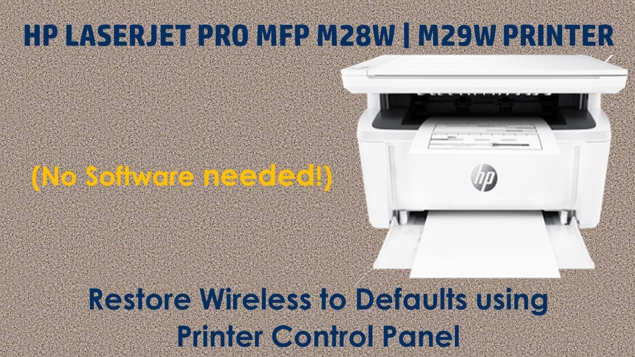 HP LaserJet Pro MFP M28w, M29w, M30w